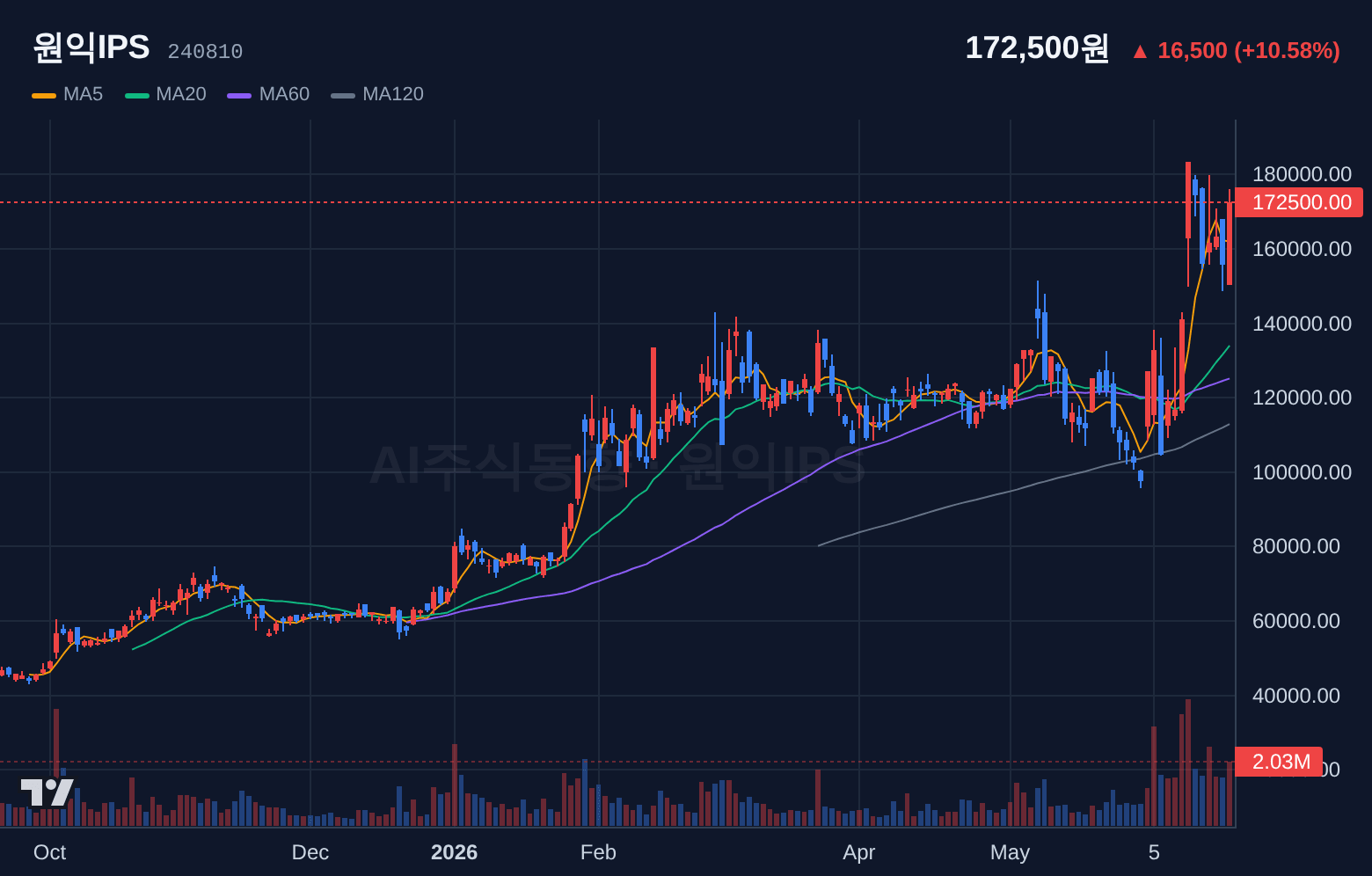 원익IPS (240810) 일봉 차트