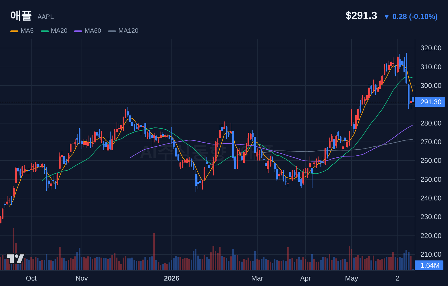애플 (AAPL) 일봉 차트