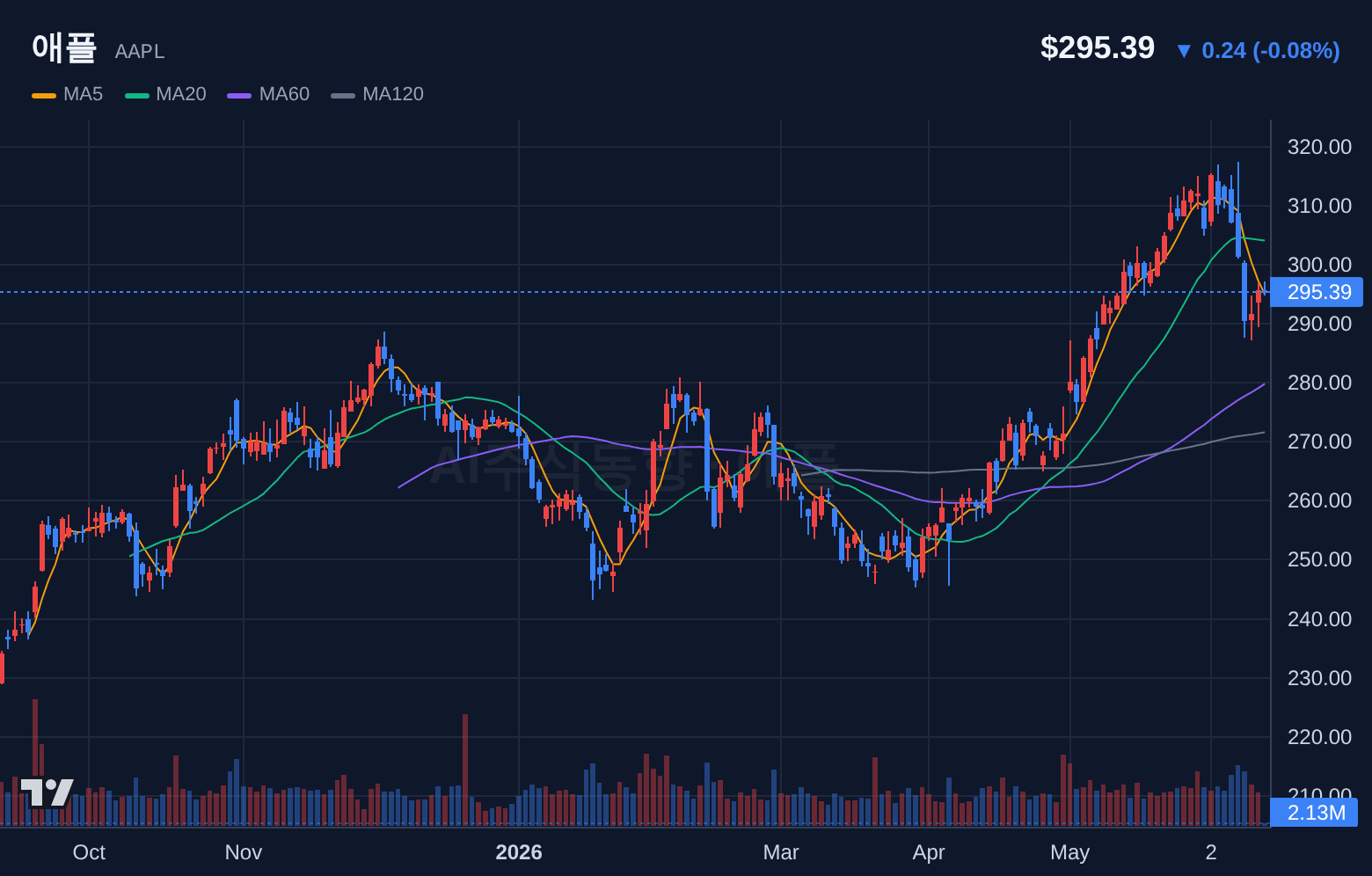 애플 (AAPL) 일봉 차트