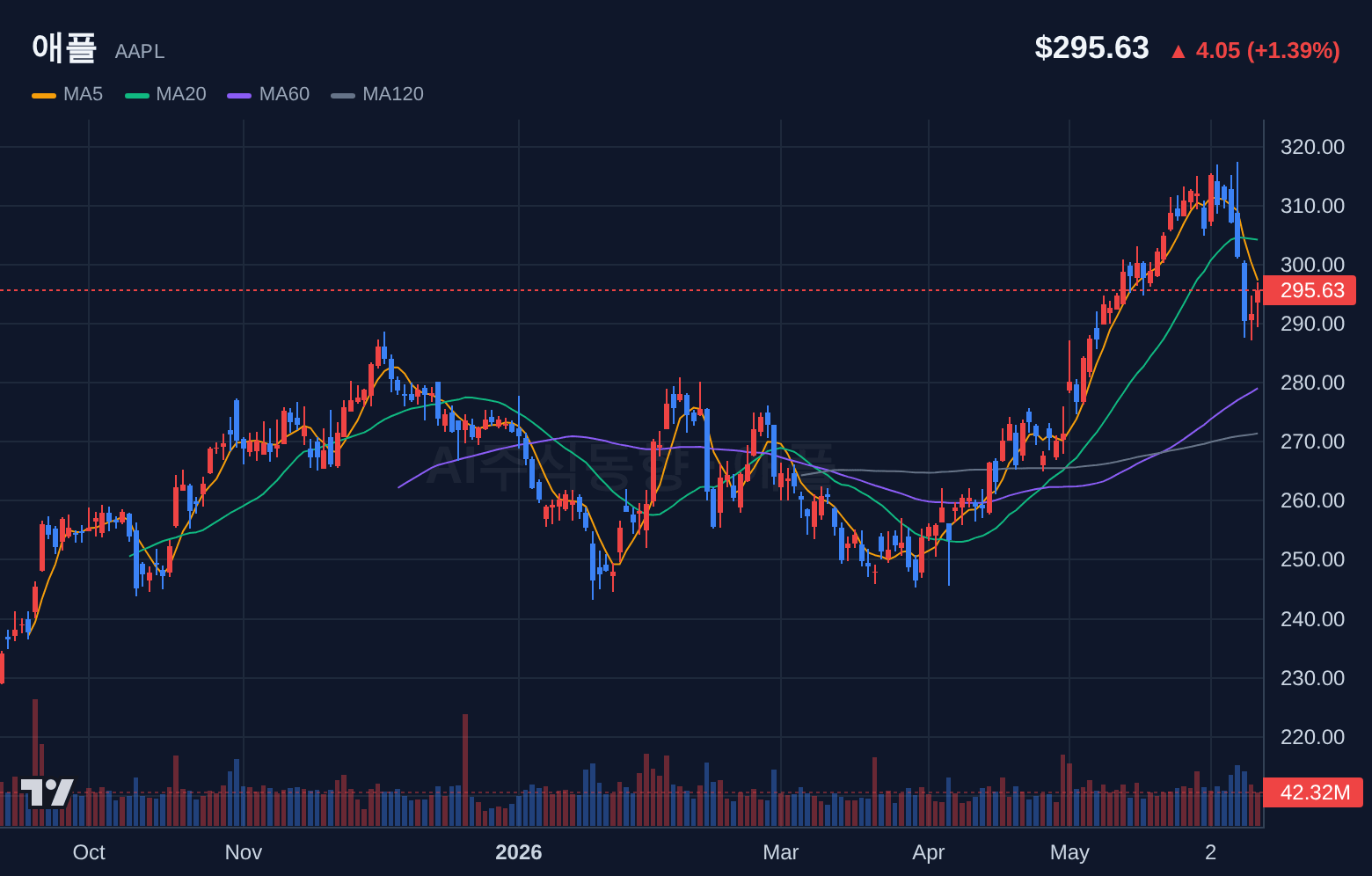 애플 (AAPL) 일봉 차트